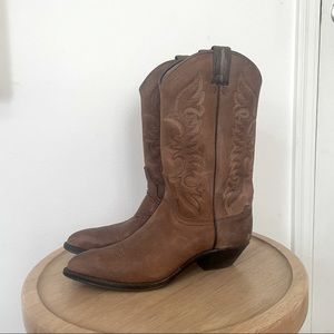 $199 Abilene Leather Cowboy Boots Brown